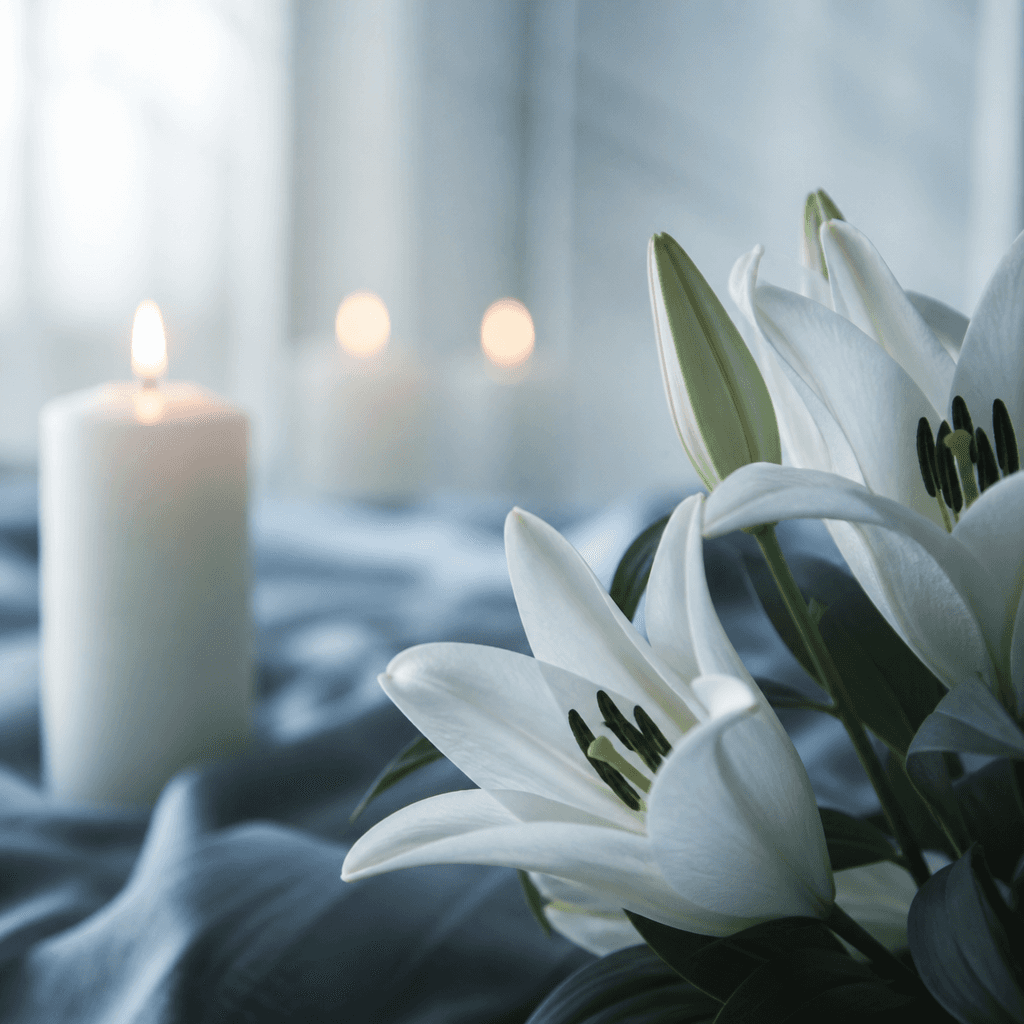 Gentle calm scene for sympathy messages